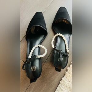 TOTEME - Faux Pearl-embellished Satin Pumps - Black